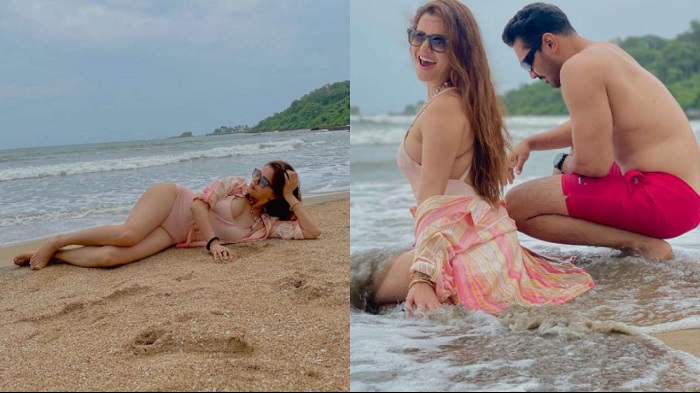 Rubina Dilaik Shares photo in a bikini with husband Abhinav shukla