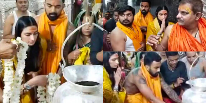 IND vs AUS: KL Rahul visits Mahakal with wife Athiya Shetty before Indore Test, Watch Video